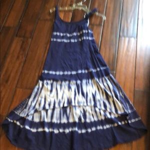 High low tank dress tie died